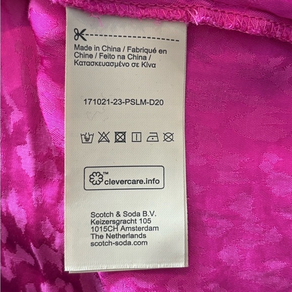 Scotch And Soda Women’s Slim Fitted Pipped Pink Button Up Blouse Size Medium(8) - Picture 9 of 16